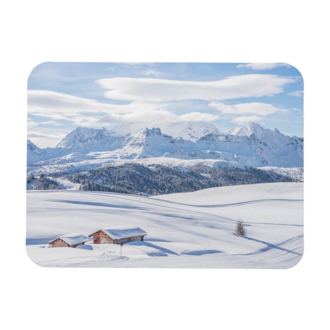Imán Cabina Retreat Snowscape | Dolomitas (Horizontal)