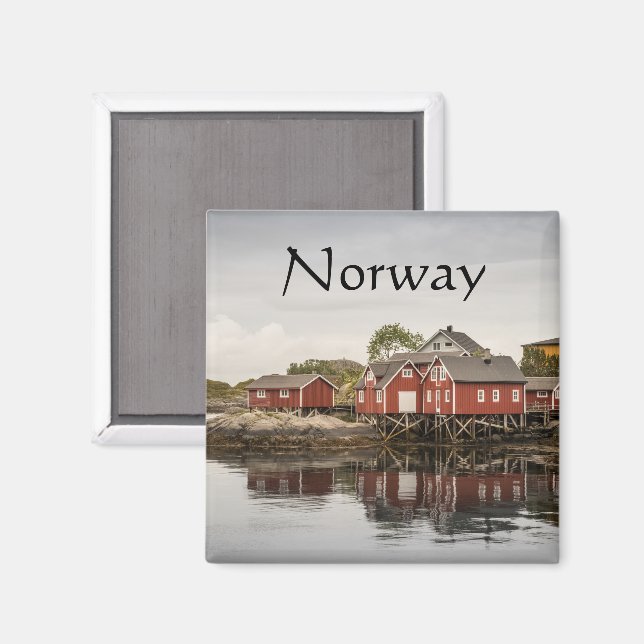Imán Cabina roja de Noruega (Anverso/Reverso)