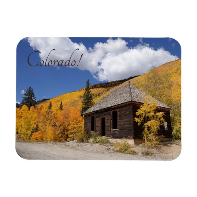 Imán Cabina rústica en brillantes peniques amarillos Co (Horizontal)