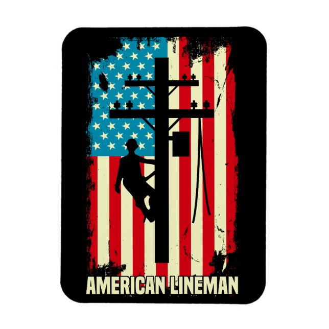 Imán Cable eléctrico de la bandera de los Estados Unido (Vertical)