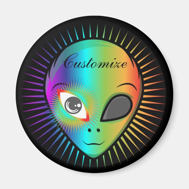 Imán Cables que enlazan a la cabeza de alienígena Thund (Frente)