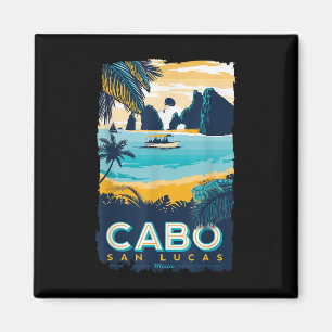 Imán Cabo San Lucas Playa Tropical México Vintag de Via