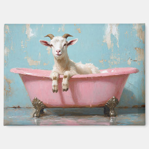 Imán Cabra en una bañera rosa