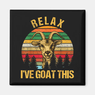 Imán Cabra Retro Vintage Relajante Tengo Este Regalo Ca