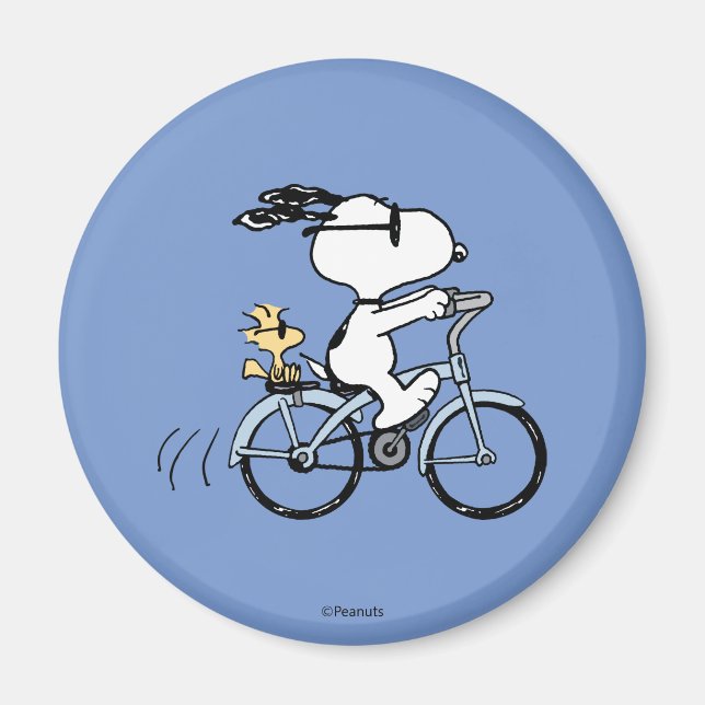 Imán Cacahuetes | Bicicleta Snoopy & Woodstock (Frente)