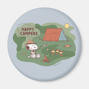 Imán Cacahuetes   Camperas felices Snoopy y Woodstock