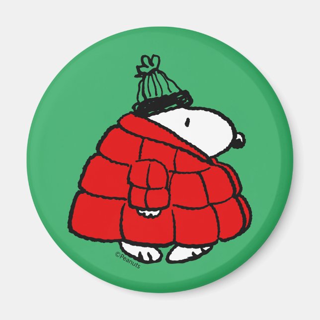 Imán Cacahuetes | Chaqueta Snoopy Red Puffer (Frente)