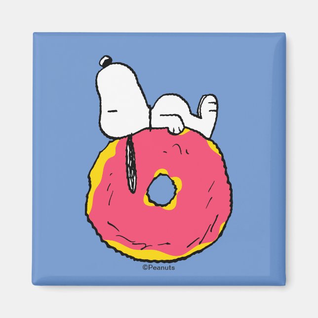 Imán Cacahuetes | Donut rosado Snoopy (Frente)