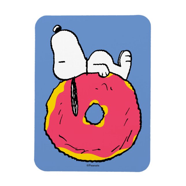 Imán Cacahuetes | Donut rosado Snoopy (Vertical)