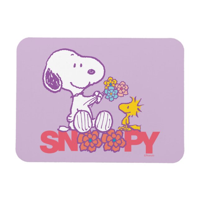 Imán Cacahuetes | Flores Snoopy & Woodstock (Horizontal)