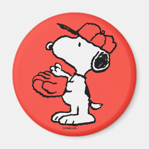 Imán Cacahuetes   Snoopy Making the Catch