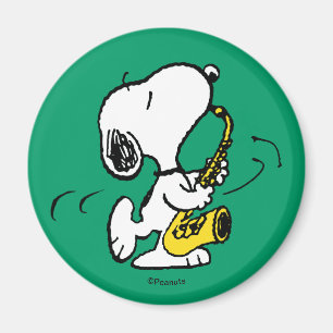 Imán Cacahuetes   Snoopy Saxophone Player