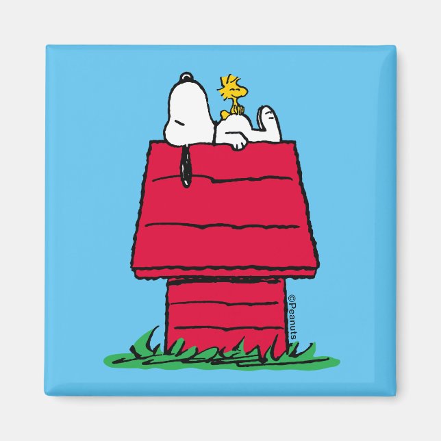 Imán Cacahuetes | Snoopy & Woodstock Doghouse (Frente)