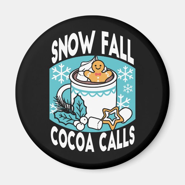 Imán Cacao caliente y encanto invernal - Llamadas de ca (Frente)