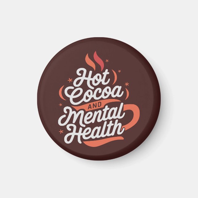 Imán Cacao caliente y salud mental (Frente)