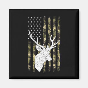 Imán Cacería divertida de camuflaje La Bandera De Ee.Uu