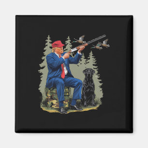 Imán Cacería divertida: Trump, caza de camo, saluda a H