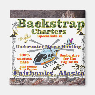 Imán Cacería Submarina de Alces en Alaska con Backstrap