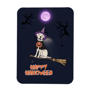 Imán Cachorro bajo la luz de la luna – Perro de Hallowe