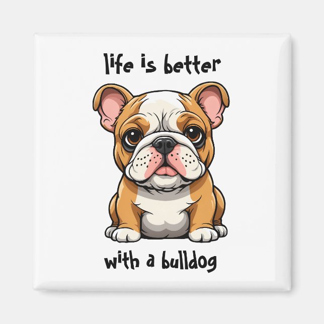 Imán Cachorro bulldog (Frente)