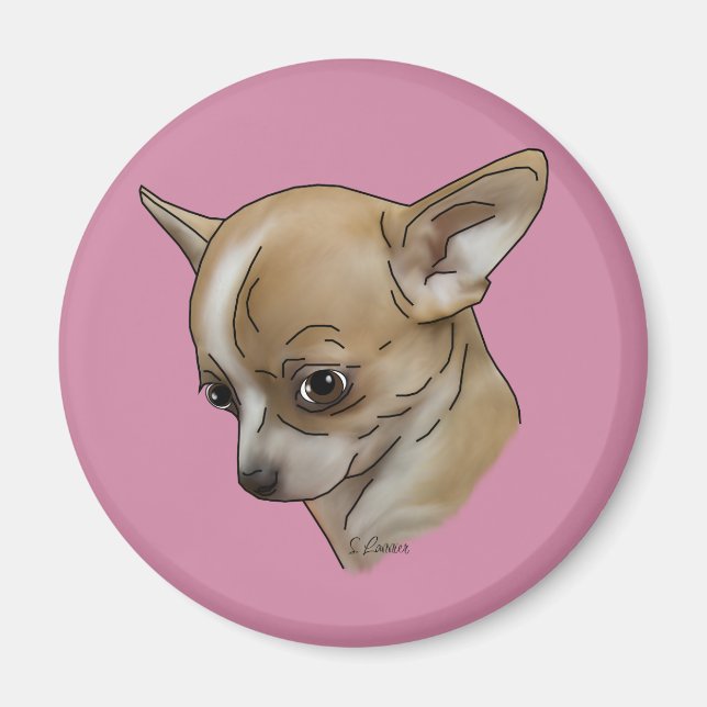 Imán Cachorro Chihuahua Culpable (Frente)