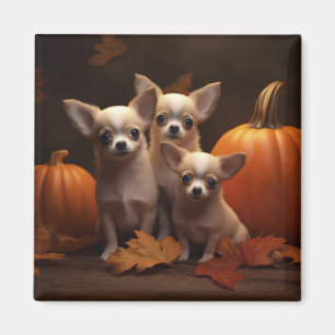 Imán Cachorro Chihuahua Delicia de Otoño Calabaza 