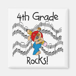 Imán Cachorro con lápiz de 4º grado