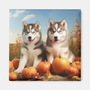 Imán Cachorro de Alaskan Malamute Delicia de Otoño Cala