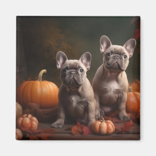 Imán Cachorro de Bulldog Francés Delicia de Otoño Calab