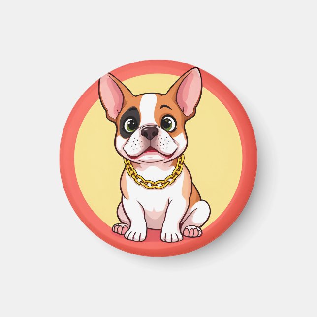 Imán Cachorro de dibujos animados adorable (Frente)