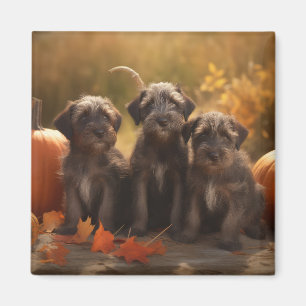 Imán Cachorro de Griffon de caza de pelo duro Otoño