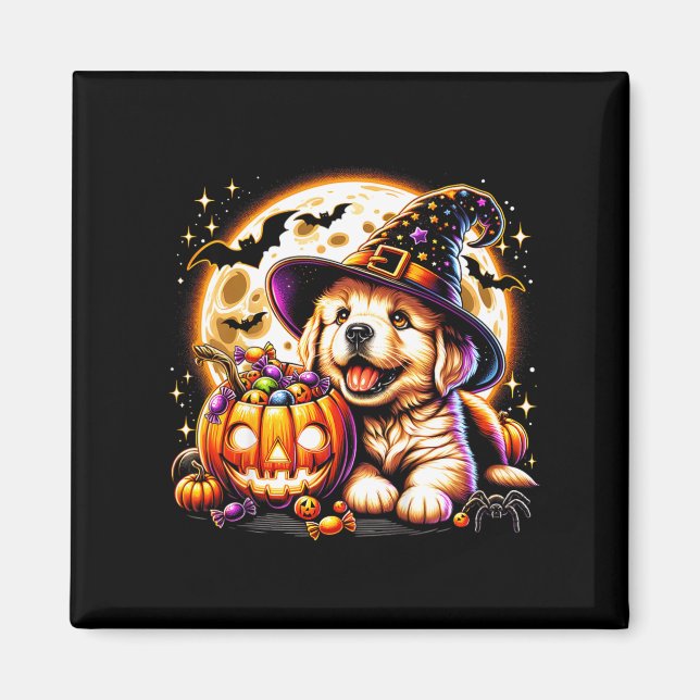 Imán cachorro de Halloween (Frente)