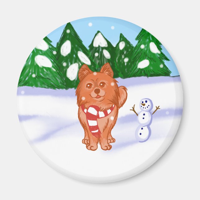 Imán Cachorro de nieve (Frente)