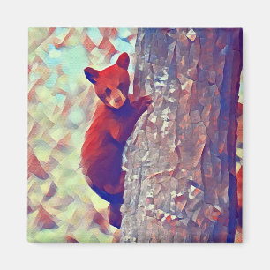 Imán Cachorro de oso subiendo árbol