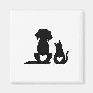 Imán Cachorro De Perro Y Perro De Bebé Y Amante De Gato