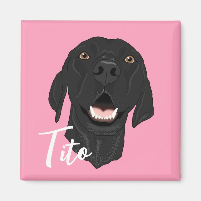 Imán Cachorro de punteros negros (Frente)