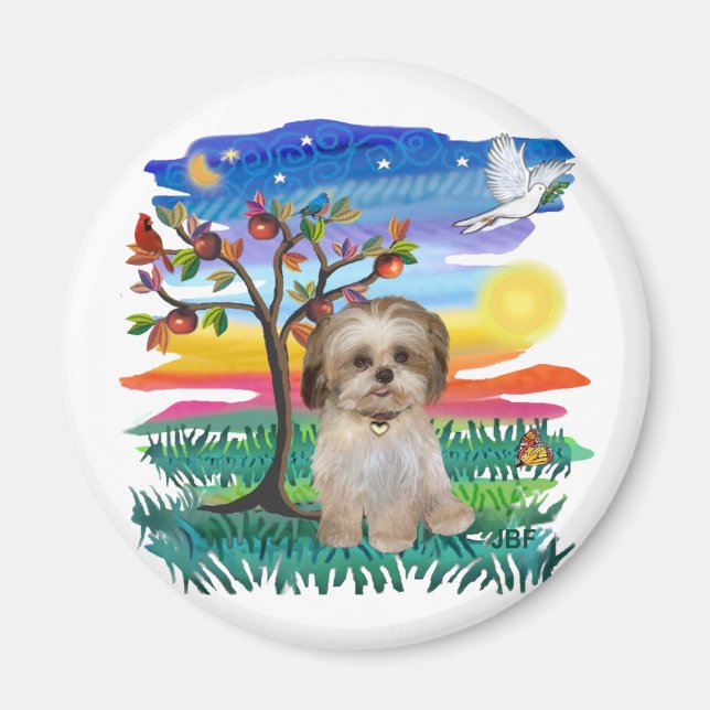 Imán Cachorro de Shih Tzu #2 (Frente)