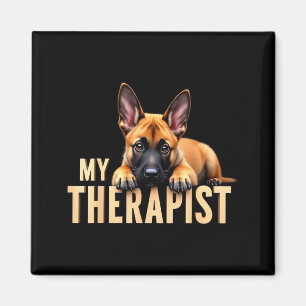 Imán Cachorro divertido Malinois Mi perra Therast pasto