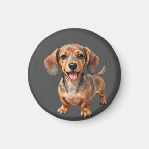 Imán Cachorro feliz de Dachshund