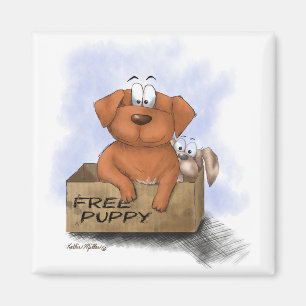 Imán cachorro gratis caricatura más 1