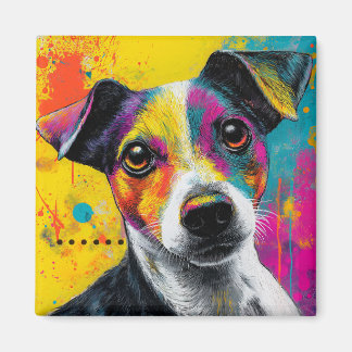 Imán Cachorro Lindo Perro Divertido Arte Mixto Mascota
