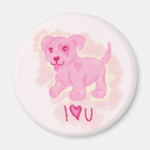 Imán Cachorro rosa