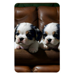 Imán Cachorros Super Cute en el sofá 1