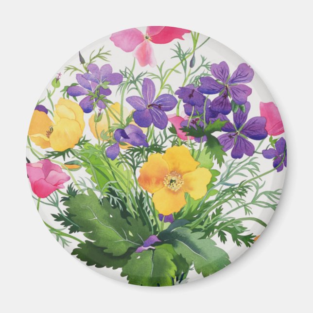 Imán Cachorros y geranios (Frente)