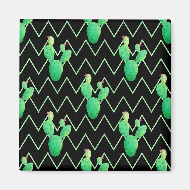 Imán Cactus acuarela (Frente)