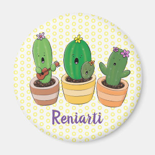 Imán Cactus canto lindo personalizado ilustracion