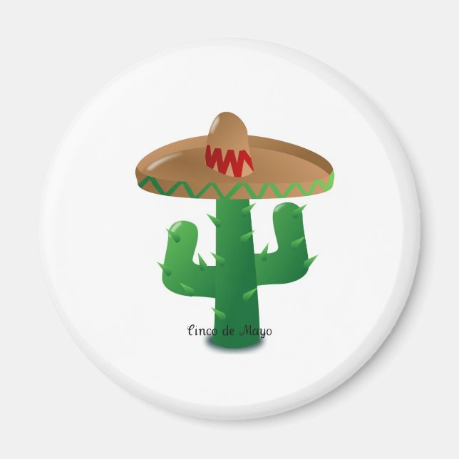 Imán Cactus Cinco de Mayo (Frente)