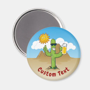 Imán Cactus con cerveza