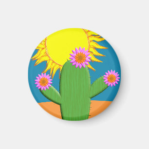 Imán Cactus En Un Día Soleado