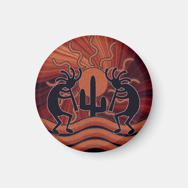 Imán Cactus Kokopelli (Frente)